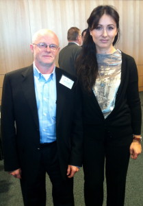 MEP Elena Oana Antonescu with EFCAM President Seamus Connolly 